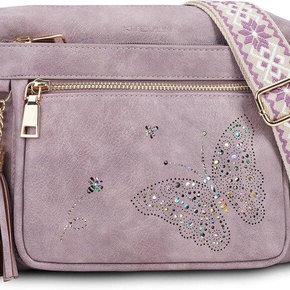 Handbags - Women Crossbody Bag Leather Zipper Purse Shoulder Handbag Stylish Fun